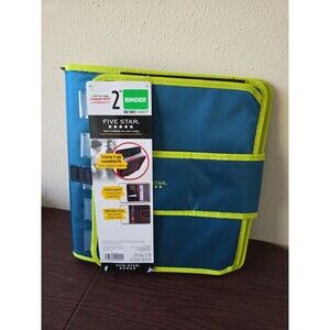 Mead Five Star 2" Binder 580 Sheet Capacity Exterior 5 tab Expanding File Green